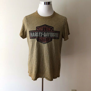 Harley Davidson mustard color T - womens XL